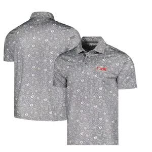 Men's Barstool Golf Gray TOUR Championship Printed Polo XL